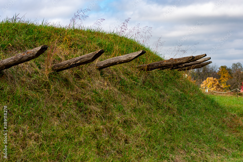 A Redoubt Covered in Pikes in Valley Forge National Historical Park A Redoubt Covered in Pikes in Valley Forge National Historical Park