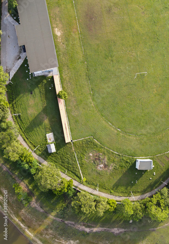Aerial View of the Soccer Filed