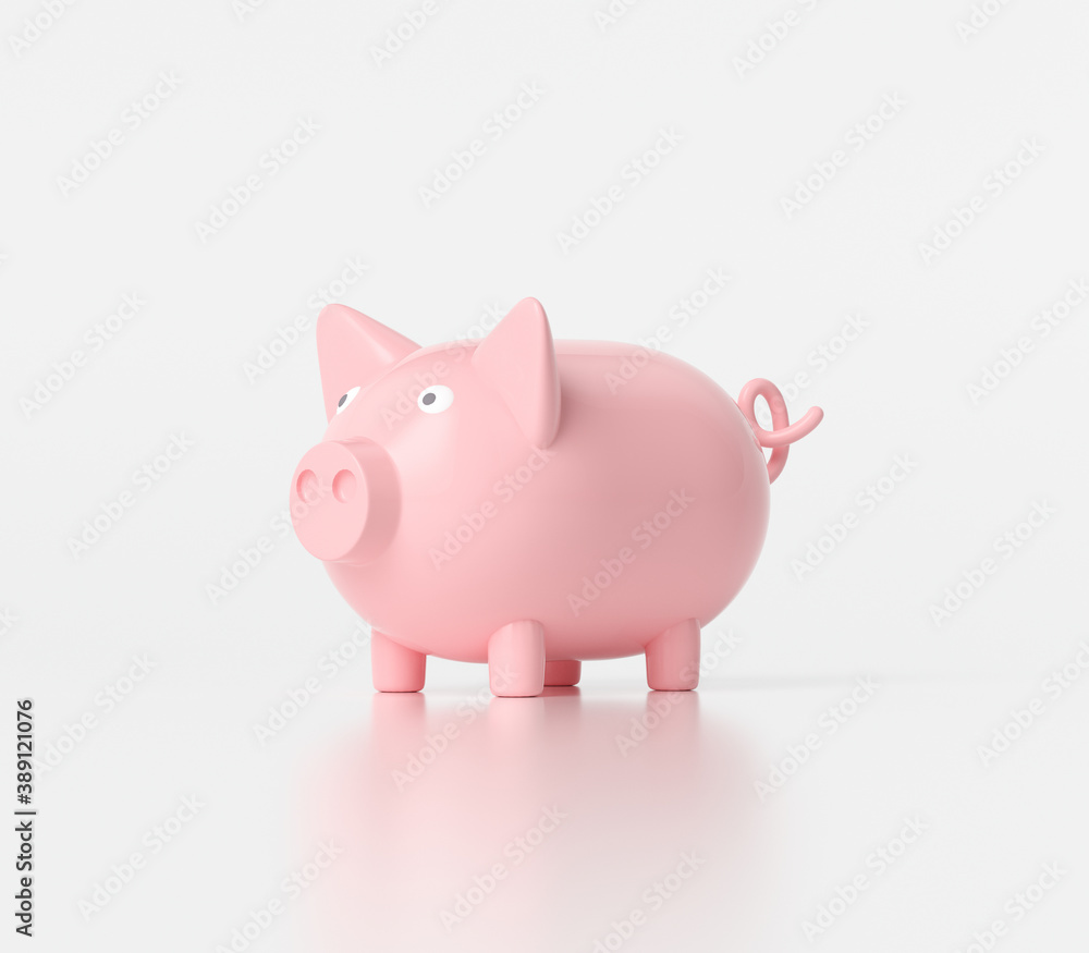 3D Piggy bank on white background, piggy bank icon. 3d rendering illustration. 3D Piggy bank on white background, piggy bank icon. 3d rendering illustration.