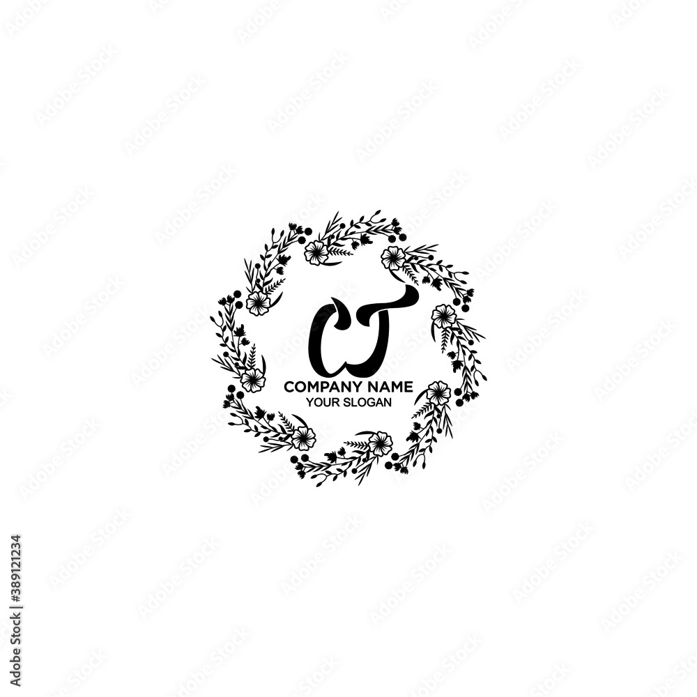 Initial CT Handwriting, Wedding Monogram Logo Design, Modern Minimalistic and Floral templates for Invitation cards Initial CT Handwriting, Wedding Monogram Logo Design, Modern Minimalistic and Floral templates for Invitation cards