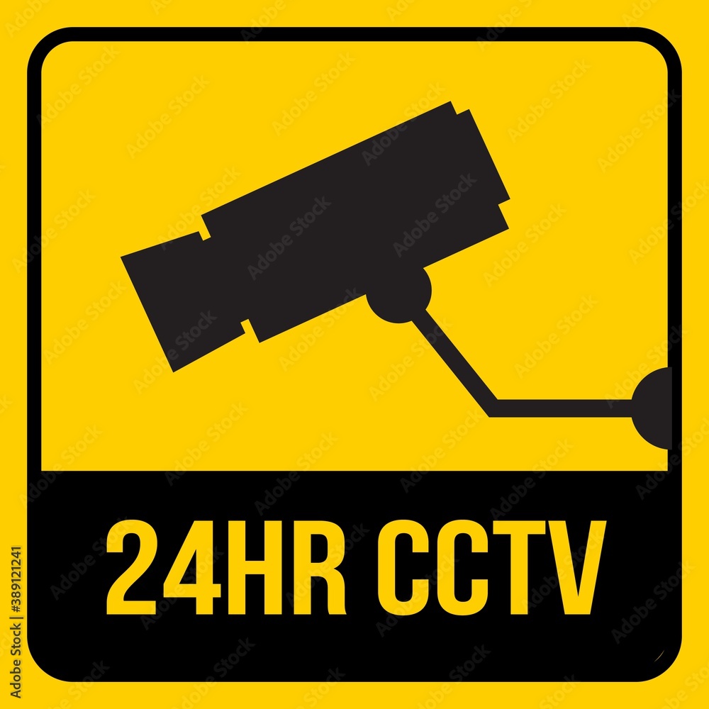 24 Hours CCTV Printable Yellow Warning Sticker Sign Stock Vector 24-hours-cctv-printable-yellow-warning-sticker-sign-stock-vector