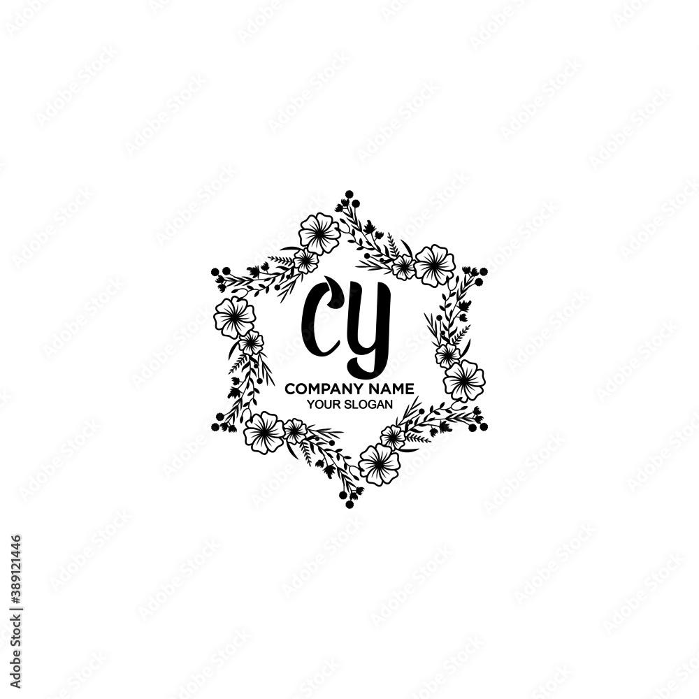 Initial CY Handwriting, Wedding Monogram Logo Design, Modern Minimalistic and Floral templates for Invitation cards Initial CY Handwriting, Wedding Monogram Logo Design, Modern Minimalistic and Floral templates for Invitation cards