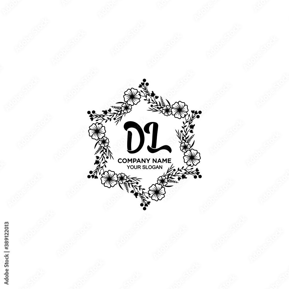 Initial DL Handwriting, Wedding Monogram Logo Design, Modern Minimalistic and Floral templates for Invitation cards Initial DL Handwriting, Wedding Monogram Logo Design, Modern Minimalistic and Floral templates for Invitation cards