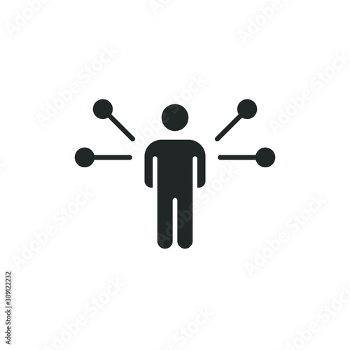 Business Concepts_Skill training glyph icon. Career progress concept, personal growth idea of self development. Develop, learning, and goals Vector illustration. Design on white background. EPS 10