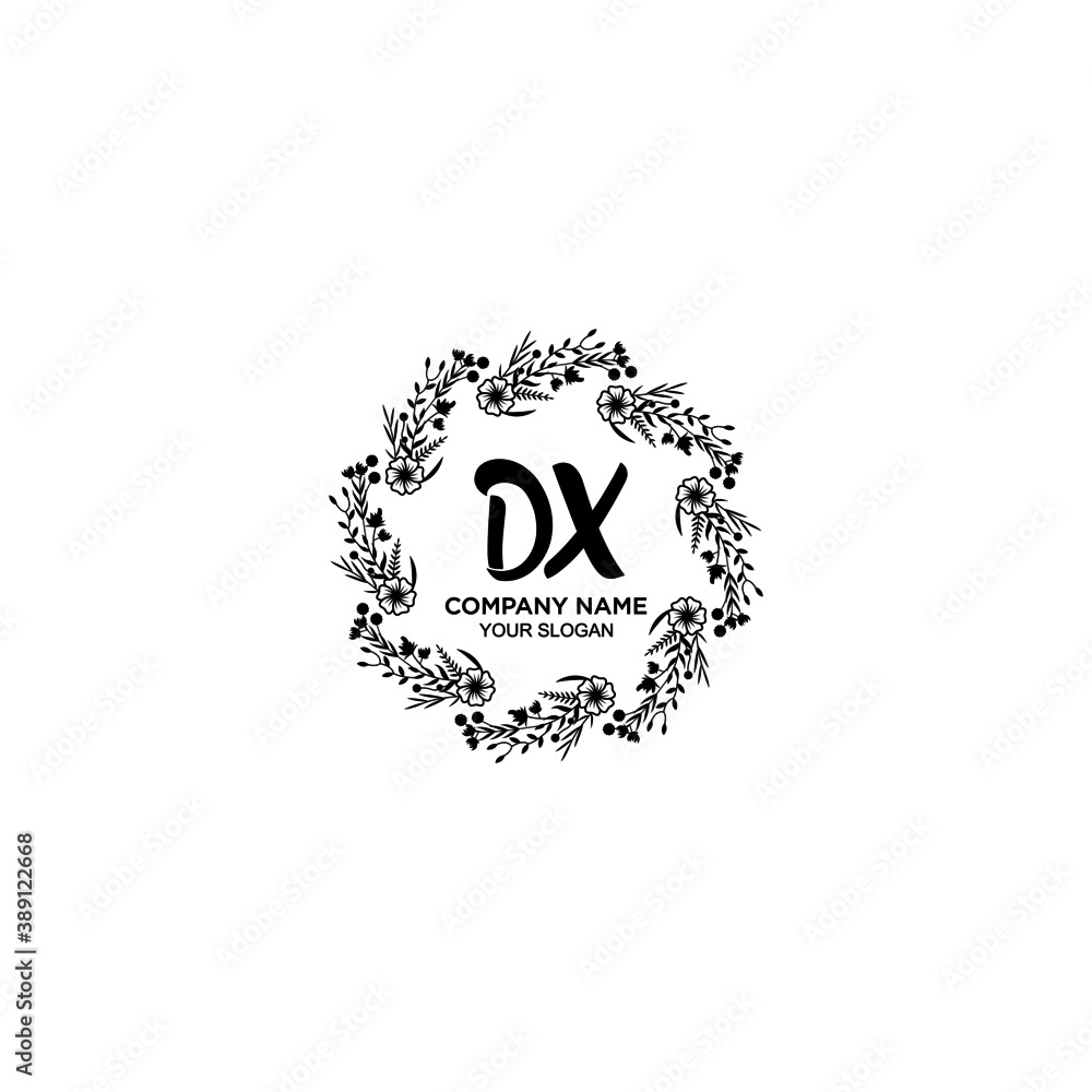 Initial DX Handwriting, Wedding Monogram Logo Design, Modern Minimalistic and Floral templates for Invitation cards Initial DX Handwriting, Wedding Monogram Logo Design, Modern Minimalistic and Floral templates for Invitation cards