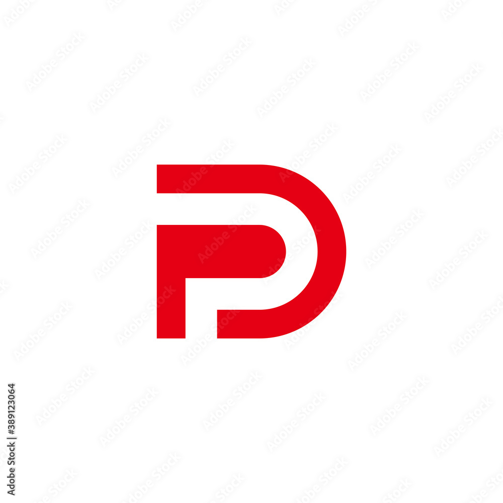 letter pd simple geometric clear flat design logo vector letter pd simple geometric clear flat design logo vector