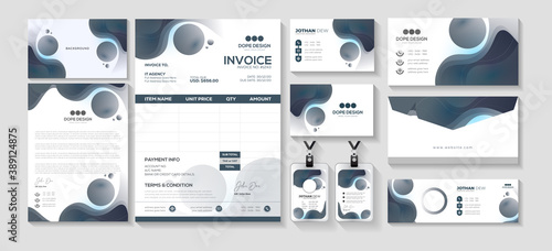 Modern business stationery and corporate identity template set,Corporate identity design template. Business card, letterhead, email singature, invoice, envelop templates,Business template set vector d