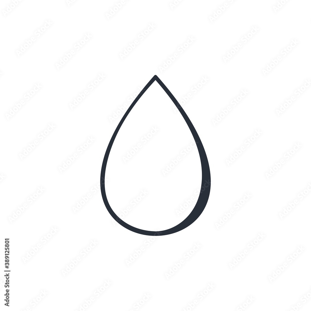 A drop. Liquid. Vector linear icon isolated on white background. A drop. Liquid. Vector linear icon isolated on white background.