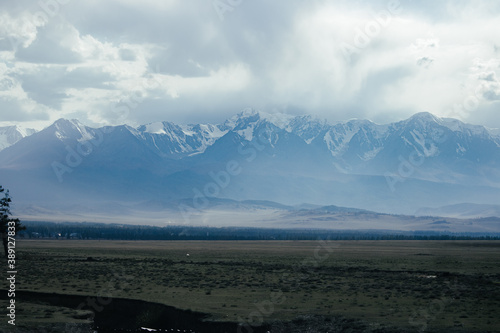 clouds over the mountains
