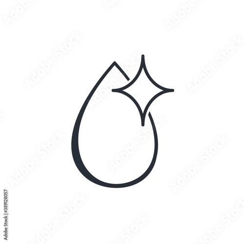 Pure drop. Vector linear icon isolated on white background.
