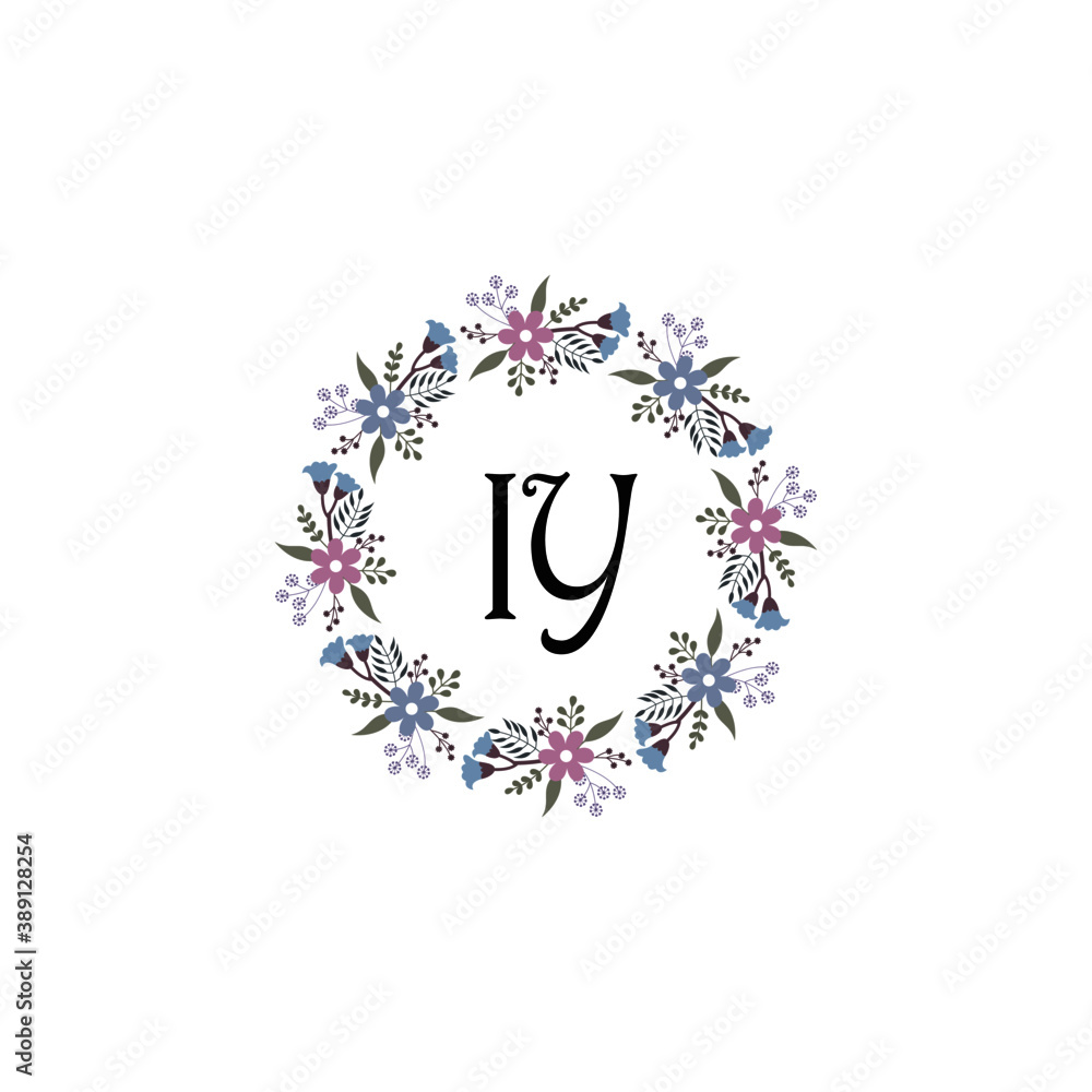 Initial IY Handwriting, Wedding Monogram Logo Design, Modern Minimalistic and Floral templates for Invitation cards Initial IY Handwriting, Wedding Monogram Logo Design, Modern Minimalistic and Floral templates for Invitation cards