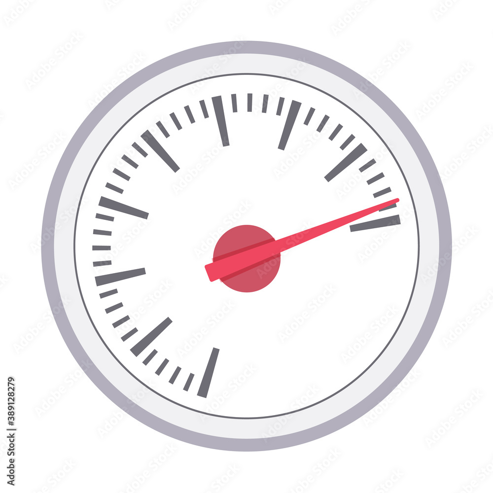 Speedometer showing high speed isolated on white background Speedometer showing high speed isolated on white background