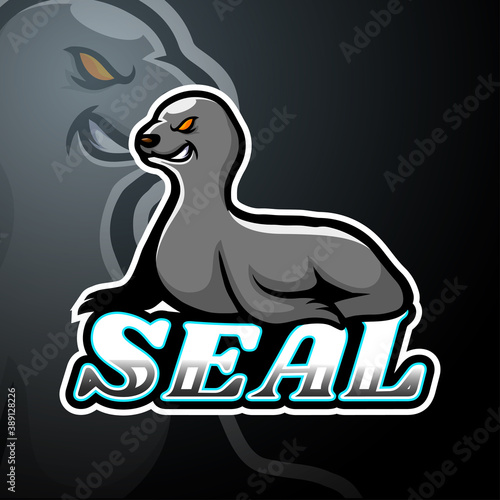 Seal esport logo mascot design