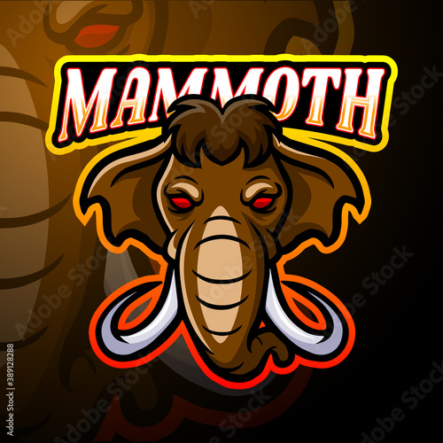 Mammoth esport logo mascot design