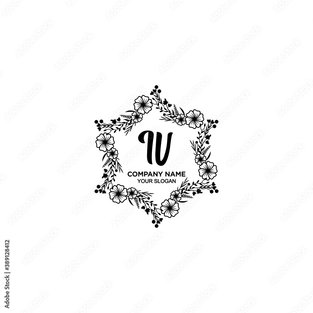 Initial IV Handwriting, Wedding Monogram Logo Design, Modern Minimalistic and Floral templates for Invitation cards Initial IV Handwriting, Wedding Monogram Logo Design, Modern Minimalistic and Floral templates for Invitation cards