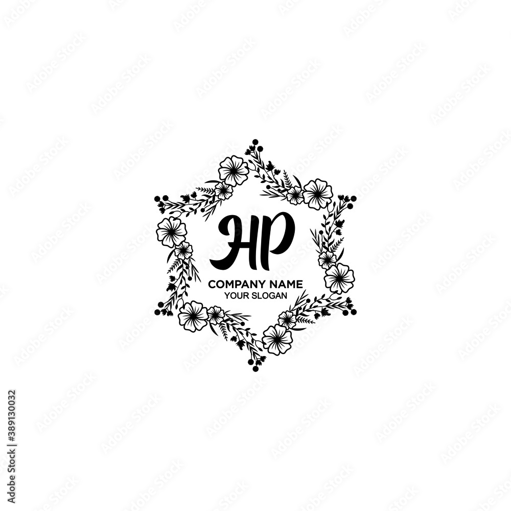 Initial HP Handwriting, Wedding Monogram Logo Design, Modern Minimalistic and Floral templates for Invitation cards Initial HP Handwriting, Wedding Monogram Logo Design, Modern Minimalistic and Floral templates for Invitation cards