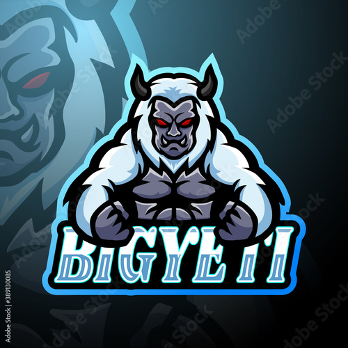 Yeti esport logo mascot design