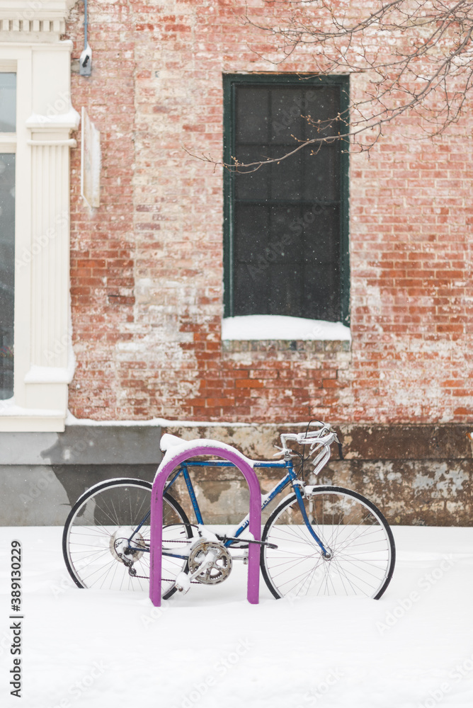 Fototapeta premium bicycle in the snow