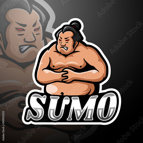 Sumo esport logo mascot design