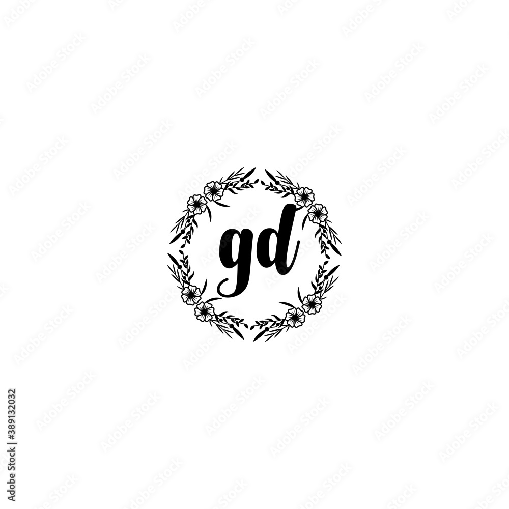 Initial GD Handwriting, Wedding Monogram Logo Design, Modern Minimalistic and Floral templates for Invitation cards
Initial GD Handwriting, Wedding Monogram Logo Design, Modern Minimalistic and Floral templates for Invitation cards