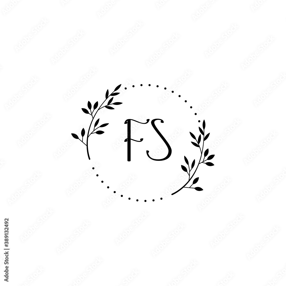 Initial FS Handwriting, Wedding Monogram Logo Design, Modern Minimalistic and Floral templates for Invitation cards Initial FS Handwriting, Wedding Monogram Logo Design, Modern Minimalistic and Floral templates for Invitation cards