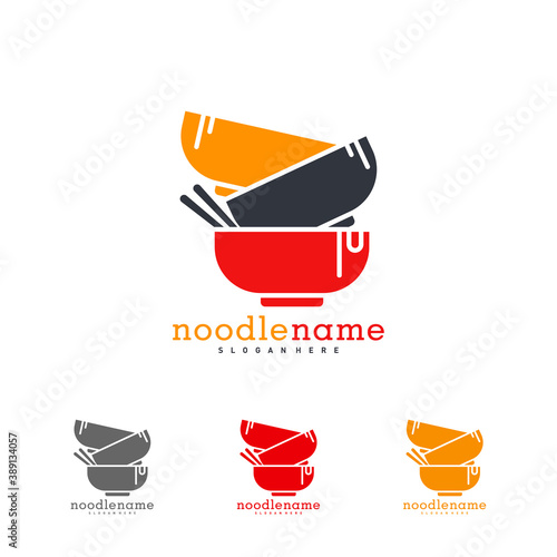 noodle food logo design vector, Illustration Noodle design template, Icon Symbol