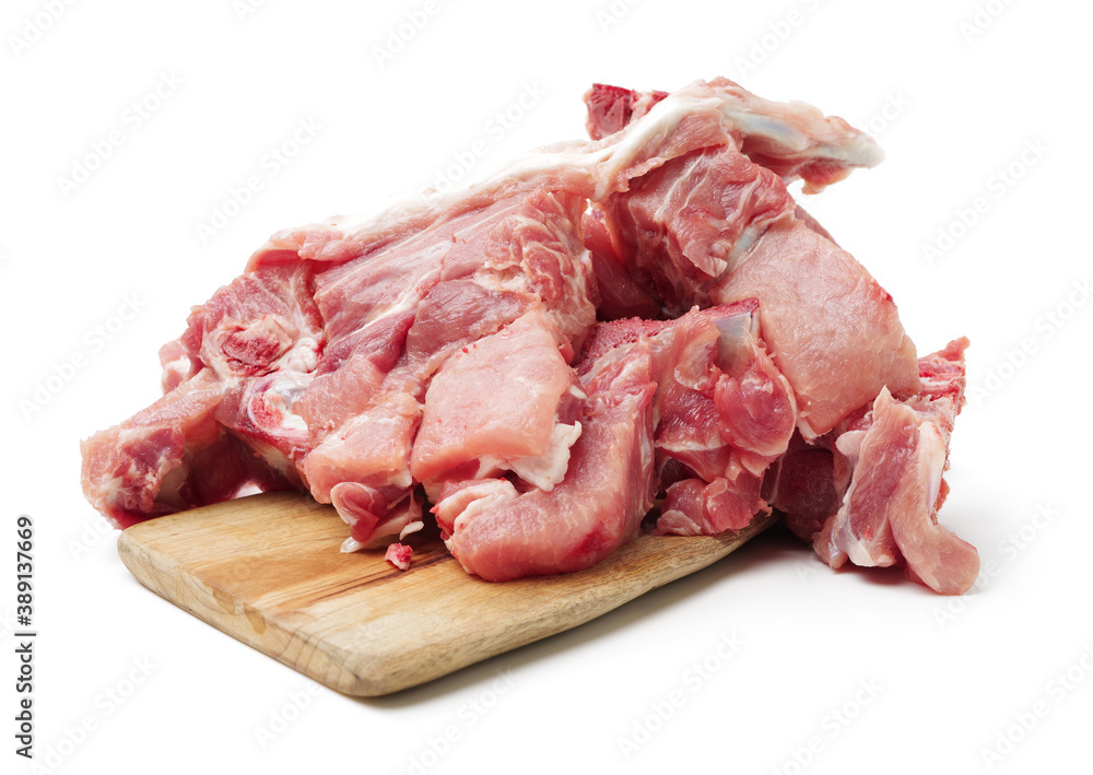 Raw Pork vertebra Isolated On White Background Raw Pork vertebra Isolated On White Background