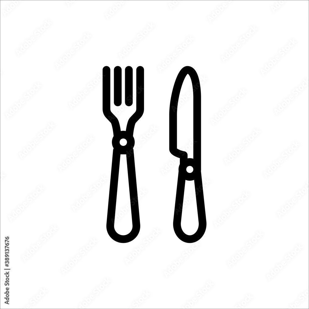 Fork and knife icon. Restaurant icon. vector illustration Fork and knife icon. Restaurant icon. vector illustration