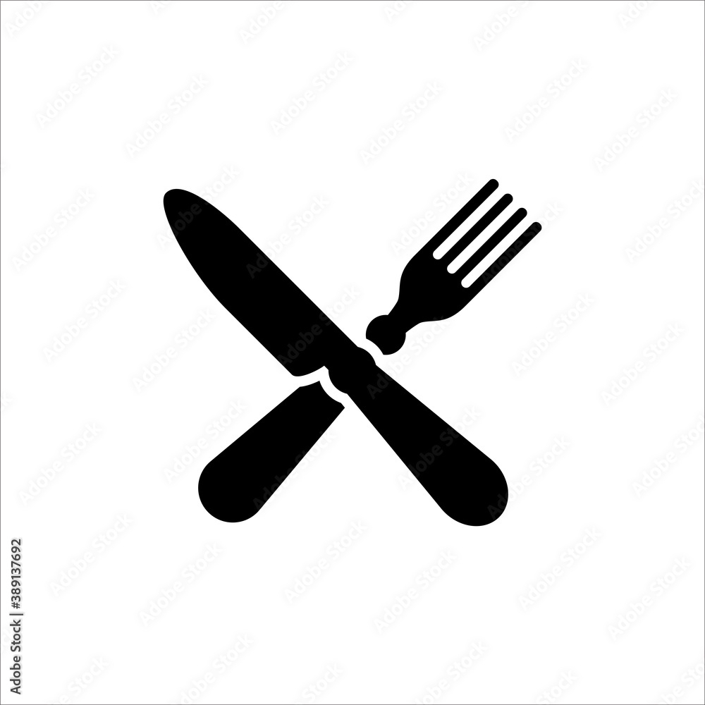 Fork and knife icon. Restaurant icon. vector illustration Fork and knife icon. Restaurant icon. vector illustration
