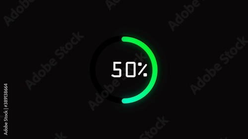 Wallpaper Mural Colorful loading info Graphics with fifty percentage sign, Digital Graphics Torontodigital.ca