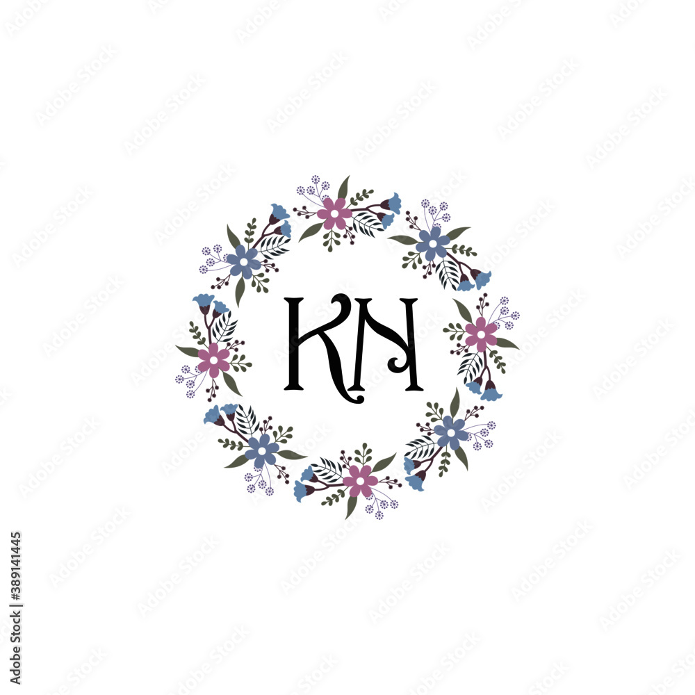Initial KN Handwriting, Wedding Monogram Logo Design, Modern Minimalistic and Floral templates for Invitation cards Initial KN Handwriting, Wedding Monogram Logo Design, Modern Minimalistic and Floral templates for Invitation cards