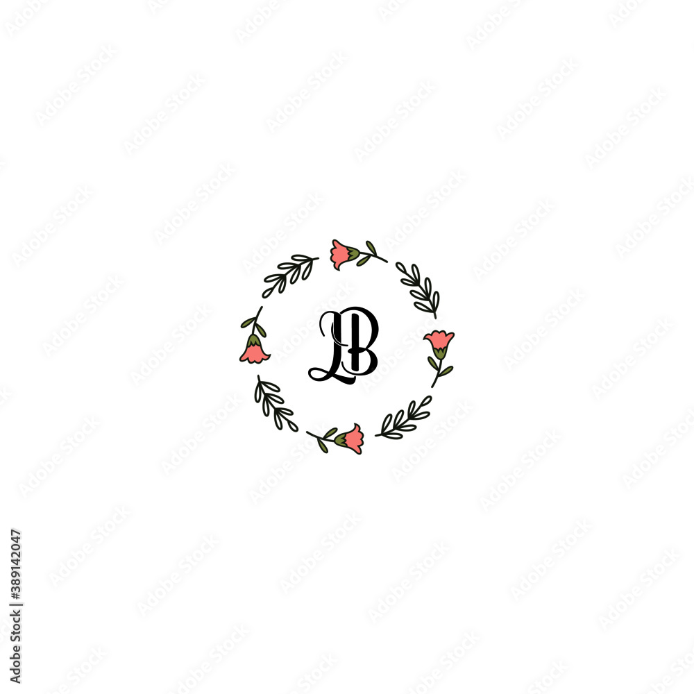 Initial LB Handwriting, Wedding Monogram Logo Design, Modern Minimalistic and Floral templates for Invitation cards Initial LB Handwriting, Wedding Monogram Logo Design, Modern Minimalistic and Floral templates for Invitation cards