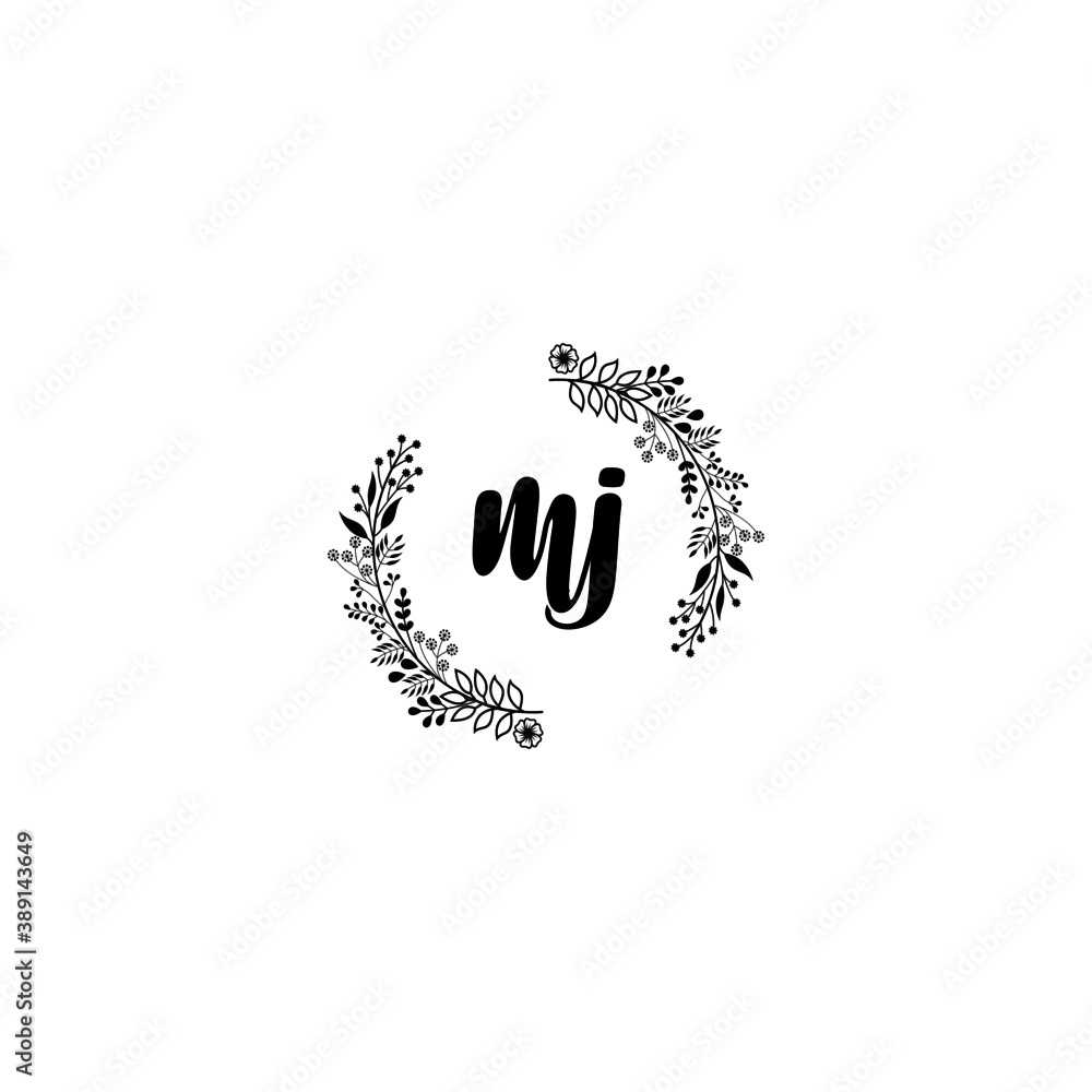 Initial MJ Handwriting, Wedding Monogram Logo Design, Modern Minimalistic and Floral templates for Invitation cards
Initial MJ Handwriting, Wedding Monogram Logo Design, Modern Minimalistic and Floral templates for Invitation cards