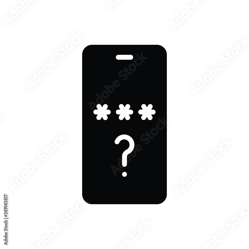 Black solid icon for forget