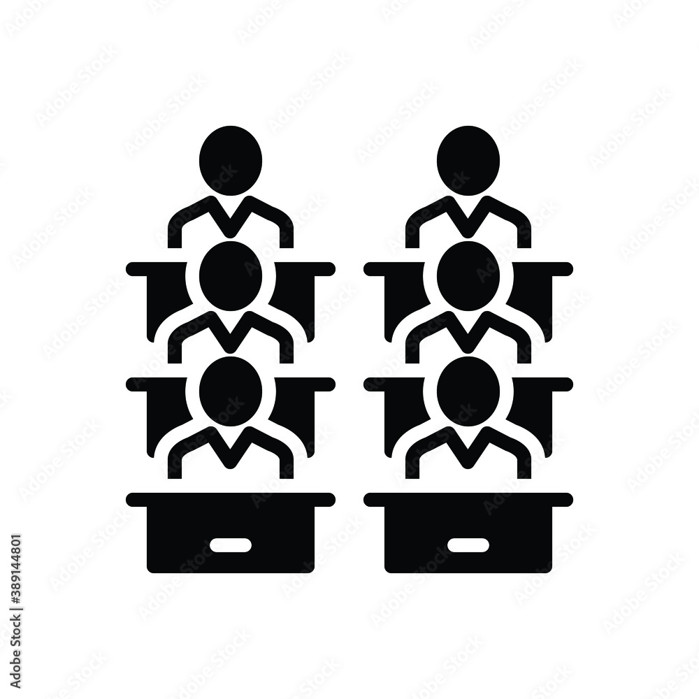 Black solid icon for class