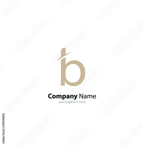 The simple modern logo of letter b with white background