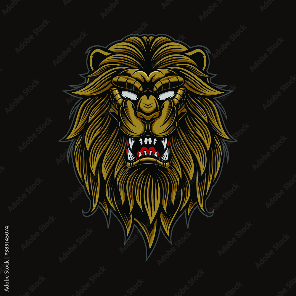 lion head illustration lion head illustration