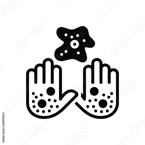 Black solid icon for dirty