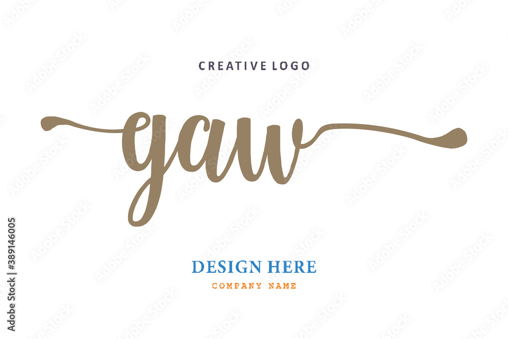 GAW lettering logo is simple, easy to understand and authoritative GAW lettering logo is simple, easy to understand and authoritative