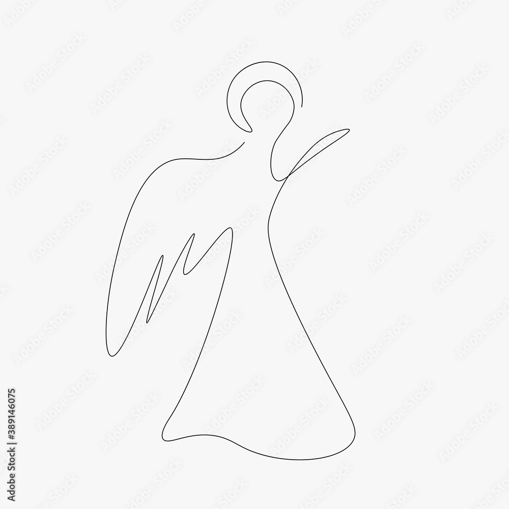 Christmas angel on white background. Vector illustration Christmas angel on white background. Vector illustration