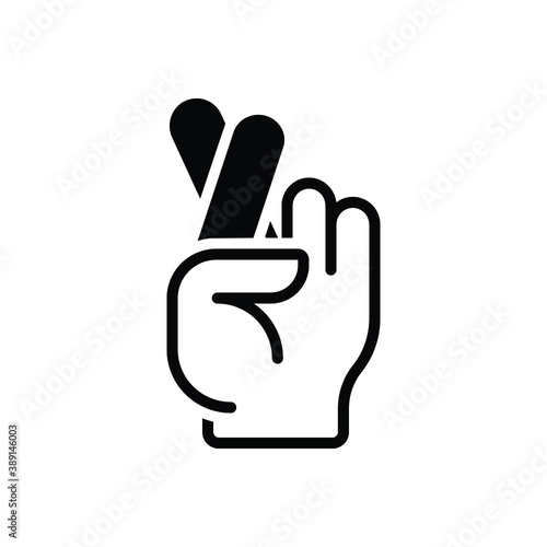 Black solid icon for lucky