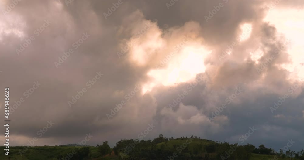 Clouds move before rain, clouds in sunset, orange sky. Clouds move before rain, clouds in sunset, orange sky.