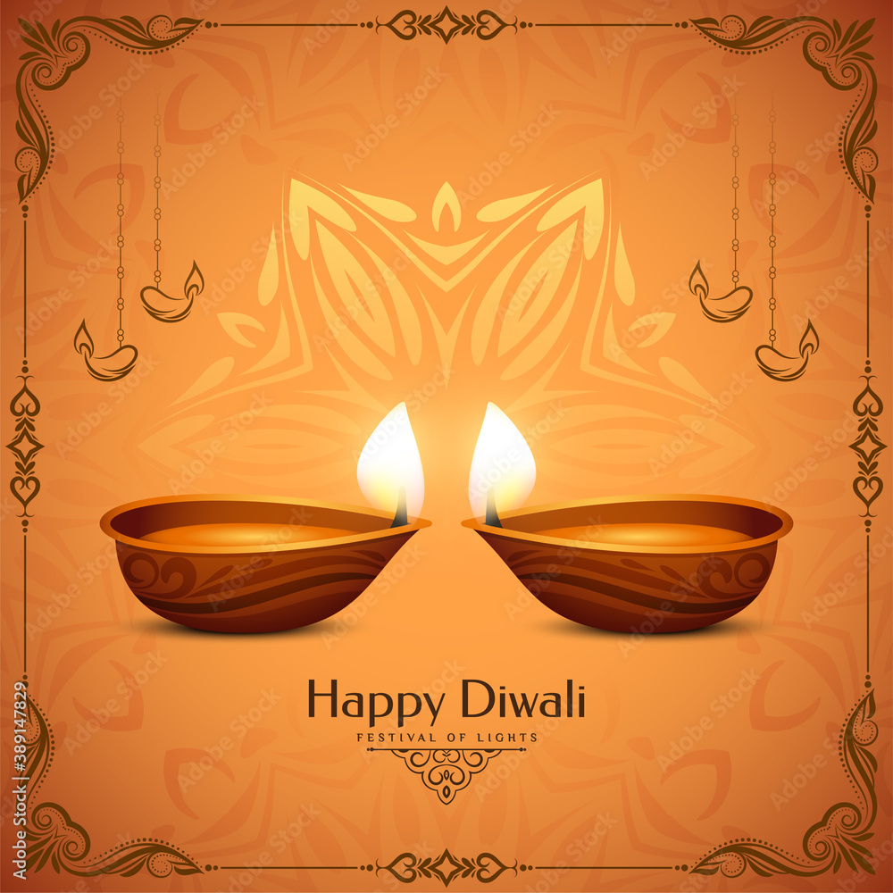 Beautiful religious Happy Diwali festival background
