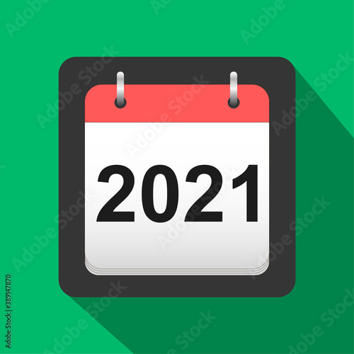 2021 calendar flat icon, 20...