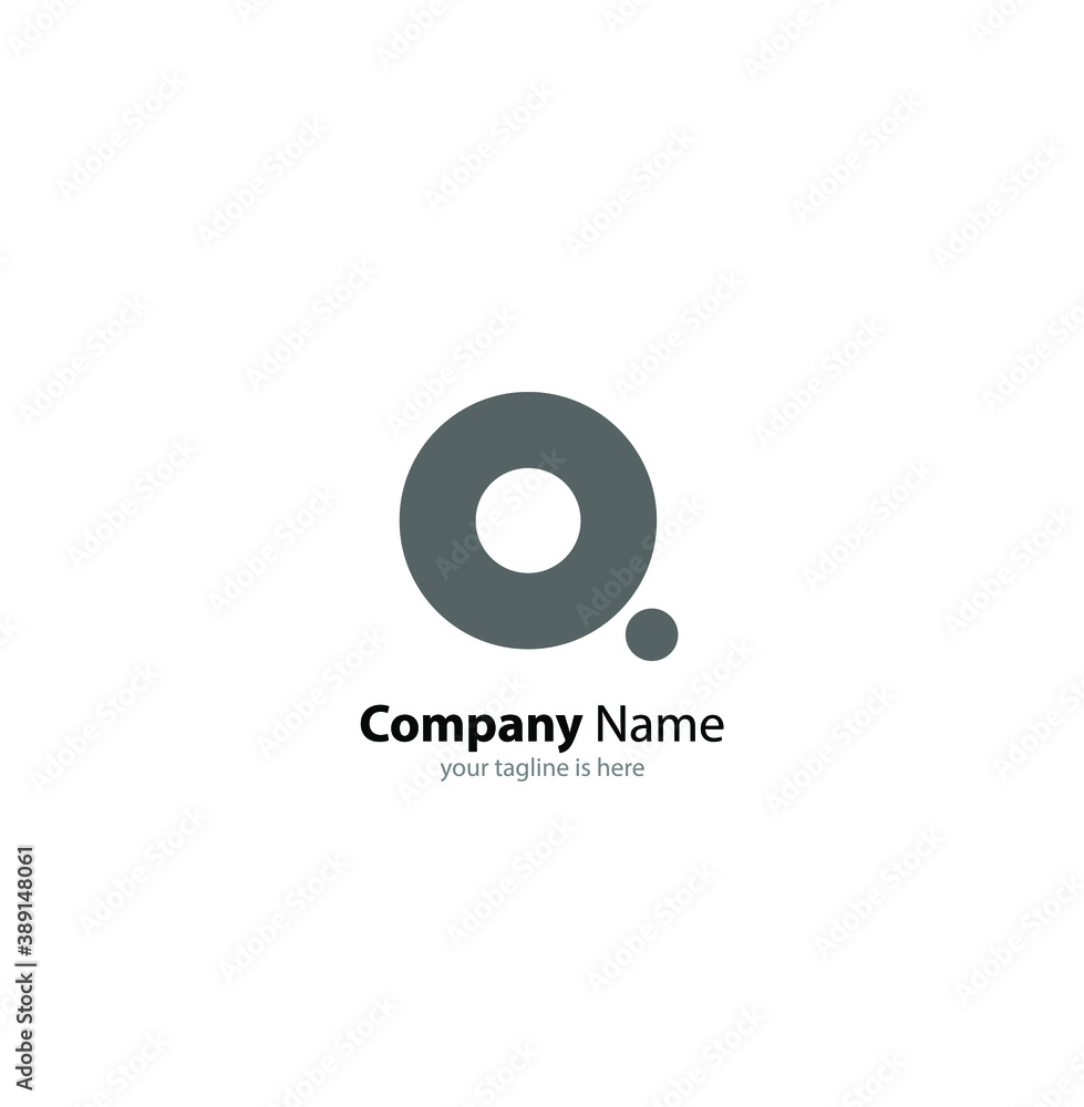 The simple modern logo of letter Q with white background The simple modern logo of letter Q with white background