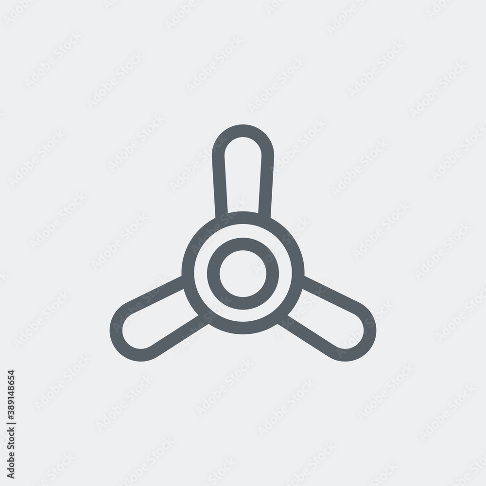 Fan icon isolated on background. Propeller symbol modern, simple, vector, icon for website design, mobile app, ui. Vector Illustration