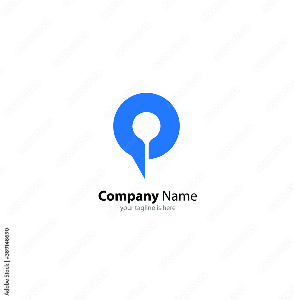 The simple modern logo of letter Q with white background The simple modern logo of letter Q with white background