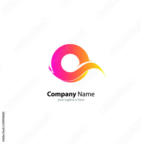 The simple modern logo of letter Q with white background