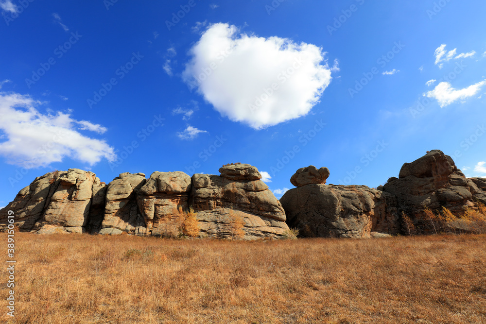 Natural scenery of Qingshan Park in Keshiketeng World Geopark, Inner Mongolia Natural scenery of Qingshan Park in Keshiketeng World Geopark, Inner Mongolia