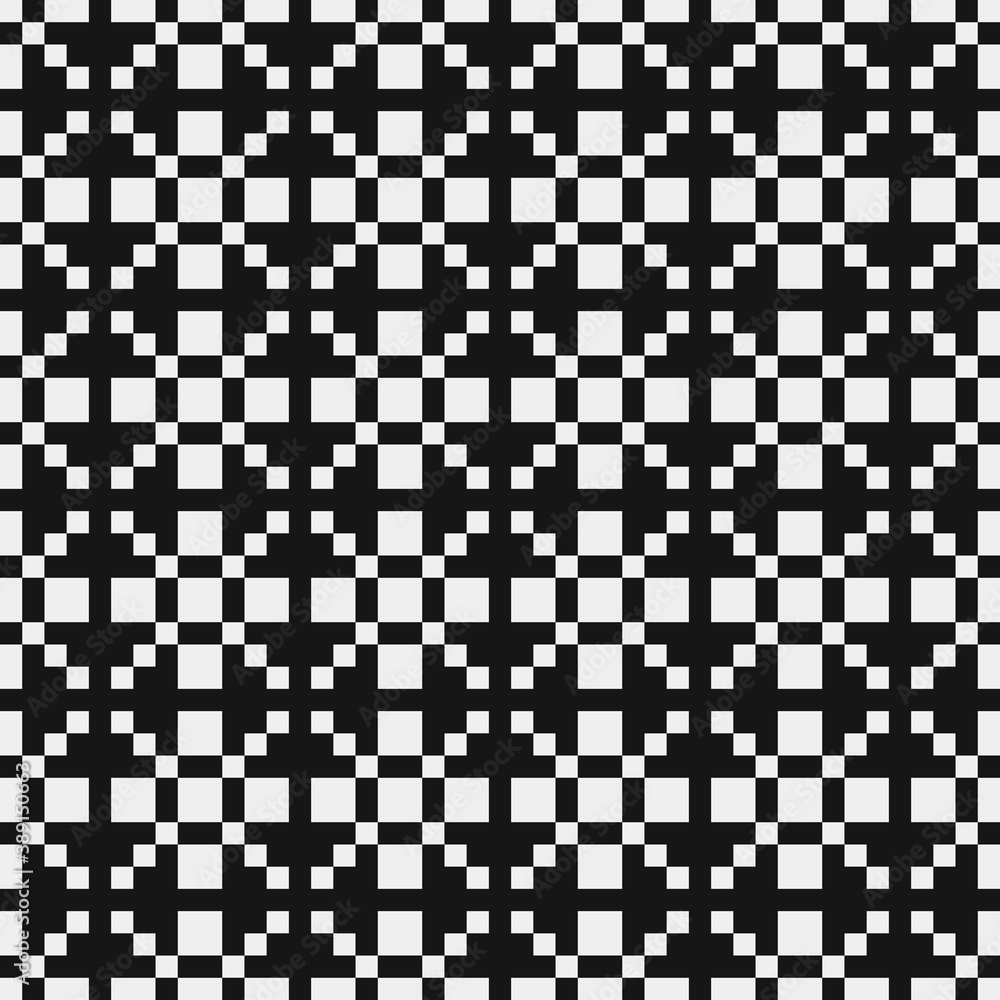 Fototapeta premium Abstract Cross Pattern Dots Logo generative computational art illustration